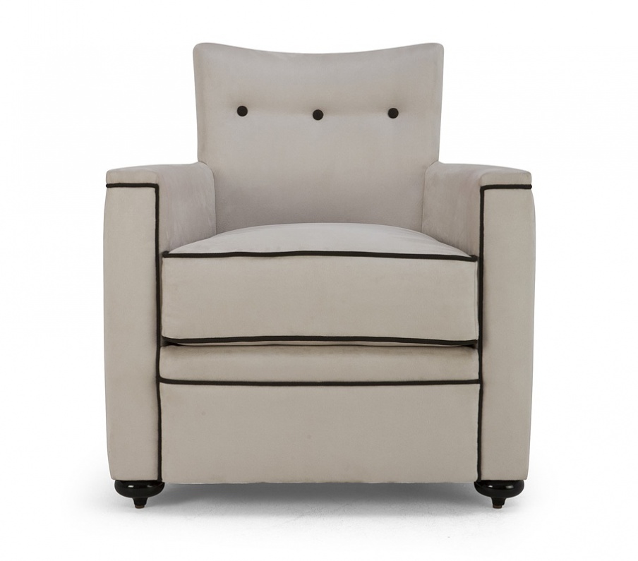 Armchair with legs in natural wood Courbure Droit, Christopher Guy (Harrison & Gil)