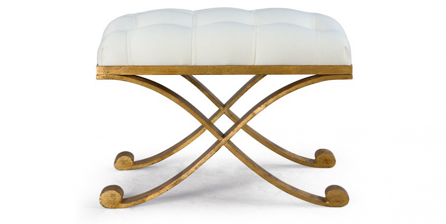 Bench with frame made from natural wood Crisscross, Christopher Guy (Harrison & Gil)
