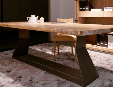 Dining table Bedrock Plank A, Riva 1920