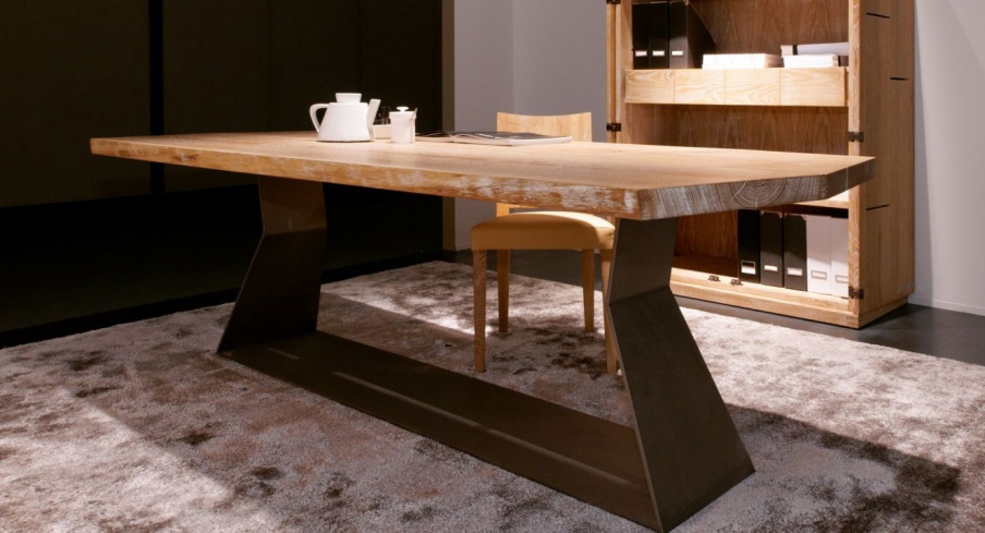 Dining table Bedrock Plank A, Riva 1920