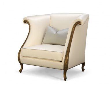 Armchair with legs in natural wood Vernier, Christopher Guy (Harrison & Gil)