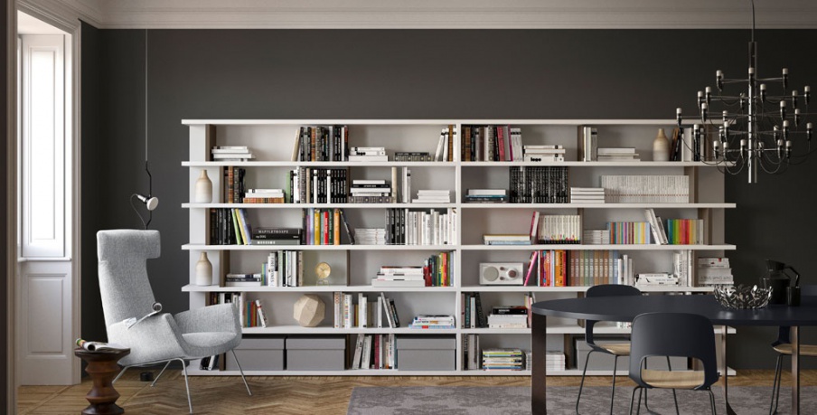 Library of natural wood Spazioteca, Pianca