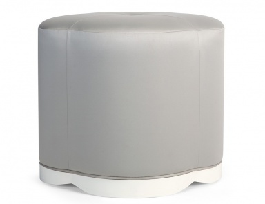 Pouf with base in natural wood Escalope, Christopher Guy (Harrison & Gil)