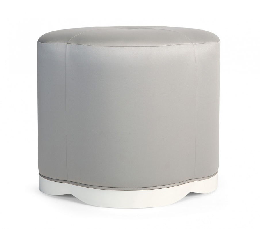 Pouf with base in natural wood Escalope, Christopher Guy (Harrison & Gil)