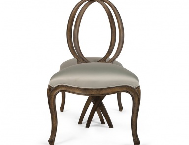 Chair made of natural wood in the textile upholstery Empêtré, Christopher Guy (Harrison & Gil)