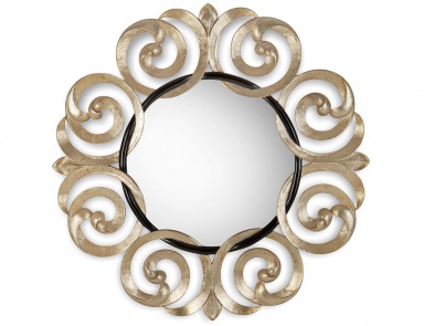Contemporary wall mirror scrolls, Christopher Guy (Harrison & Gil)