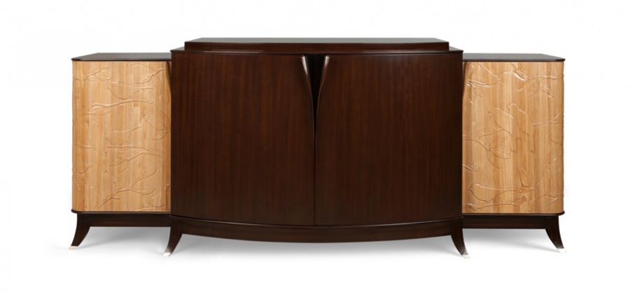 The Cabinet of natural wood Oiseaux, Christopher Guy (Harrison & Gil)