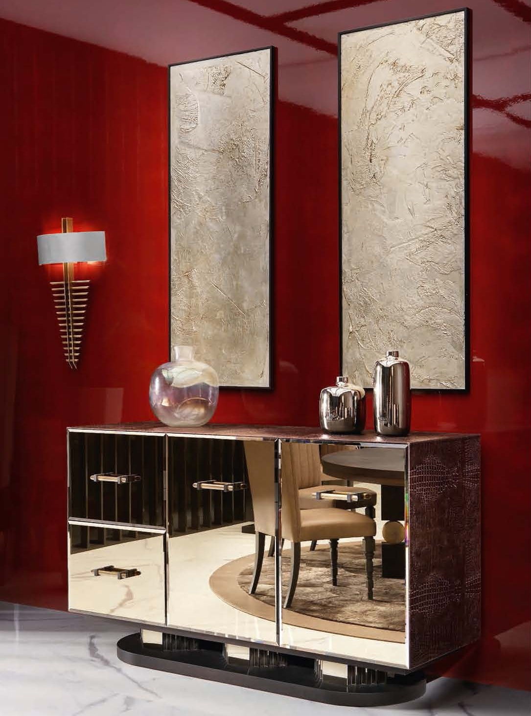 Dresser with mirrors and drawers Mirror, Smania Luxury furniture MR