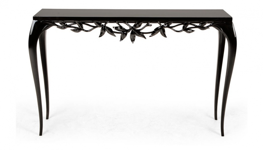 The console is natural wood Millefeuilles, Christopher Guy (Harrison & Gil)