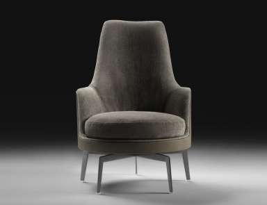 Armchair with frame made of metal Guscioalto Soft, Flexform