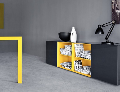 Modular system for storing books Spazio giorno, Pianca