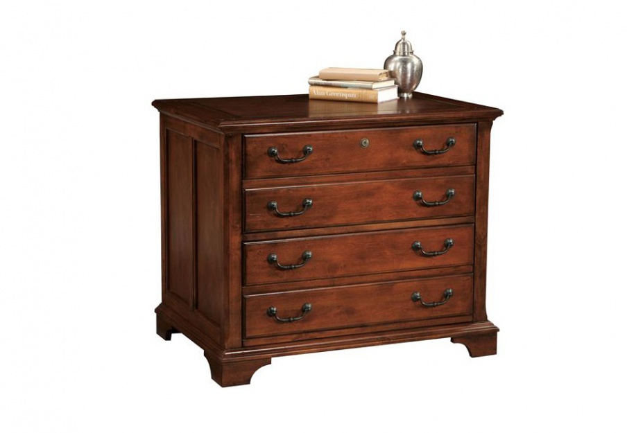 Nightstand Weathered Cherry Cabinet, Hekman Contract