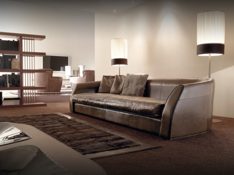 The four-seater sofa on a frame of wood Rubens, Ulivi