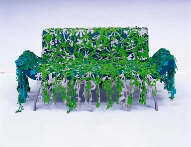 Sofa upholstered in fabric Collection Tord Boontje, Moroso