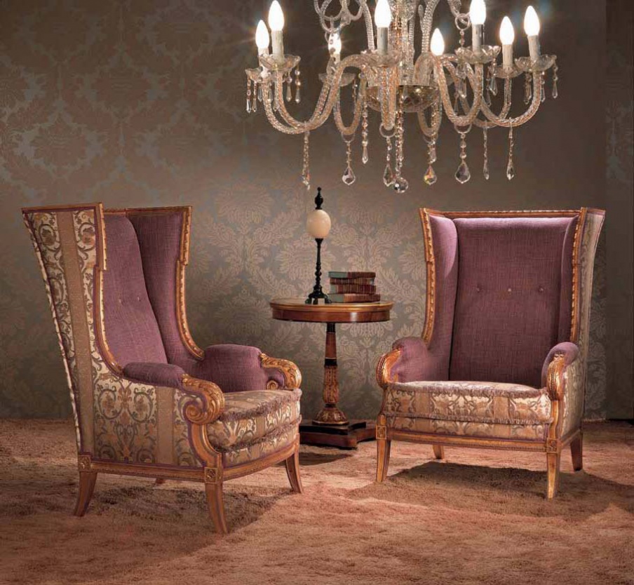 Carved sofa set, Zanaboni