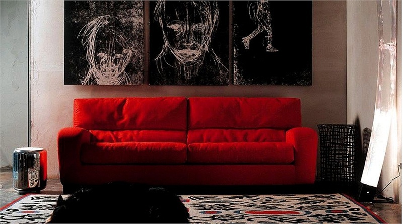 Sofa on a frame of wood Airone, Mussi