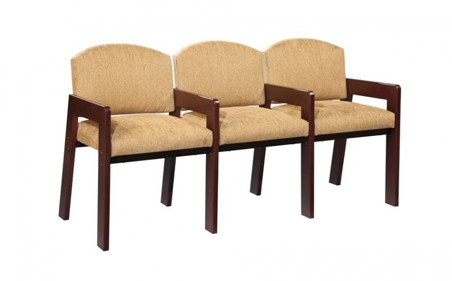 Triple vinyl chairs, Hekman Contract Luxury furniture MR