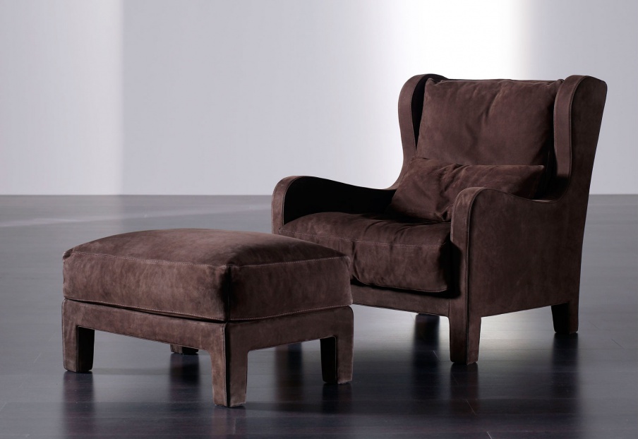 The Foster chair soft with Ottoman leg, Meridiani