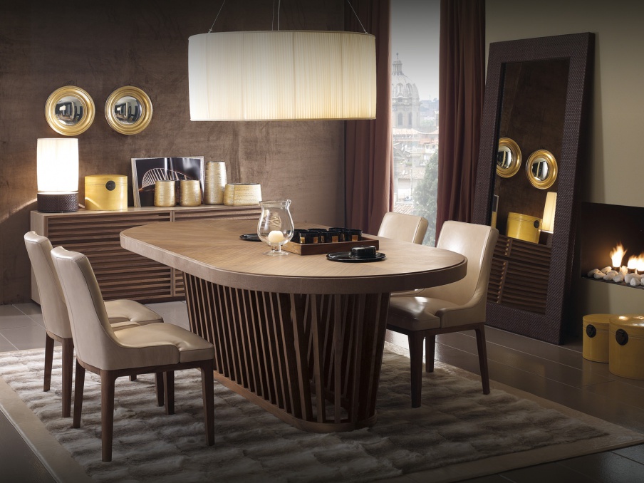 Dining table on a frame of fir Menphis Luxury, Ulivi