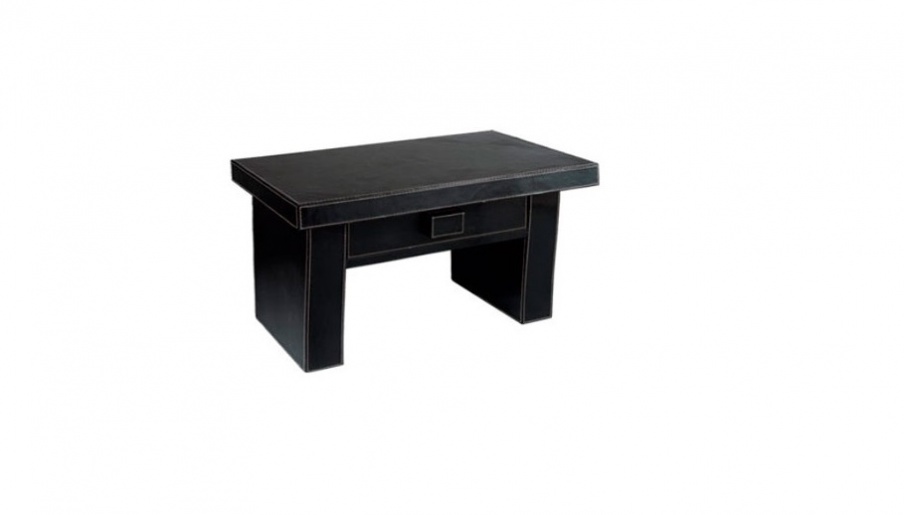 The bedside table in leather Matisse, Ulivi 