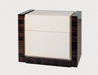The bedside table in the leather of Savoy, Ulivi 