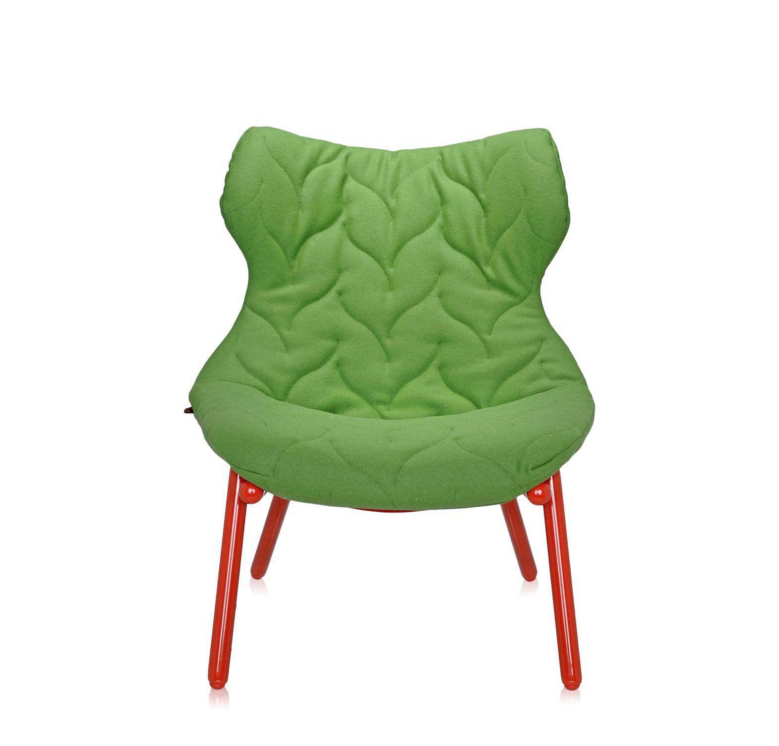 Chair with metal frame in fabric Foliage, Kartell Luxury furniture MR