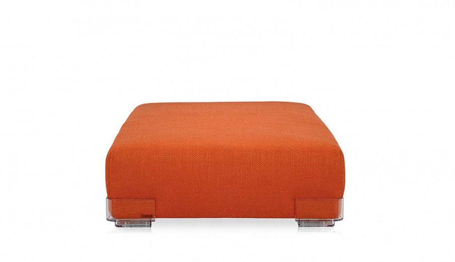 Pouf with legs in polycarbonate Plastics Duo, Kartell