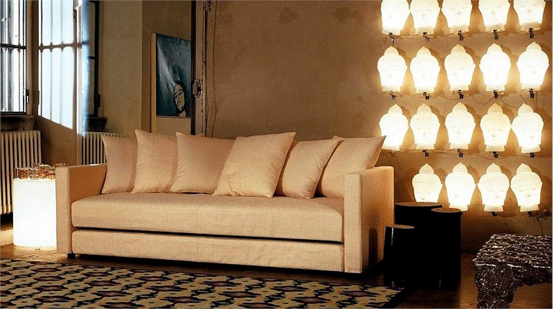 Sofa bed on steel frame Daynight, Mussi