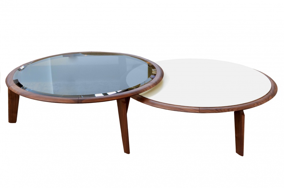 Coffee table with round tops Bisten, Ulivi