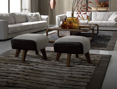 Ottoman leg soft lacquered legs Brigitte, Ulivi 