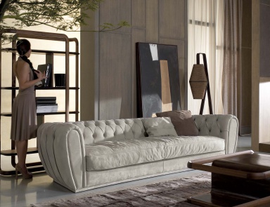 Three-seater sofa on a frame of fir Oscar, Ulivi