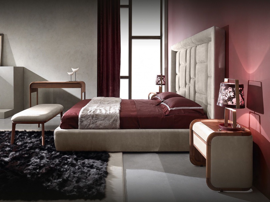 Set for the bedroom in light gray palette of My Luxury, Ulivi