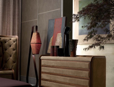 The chest in the case of spruce with leather trim Infinity Ulivi