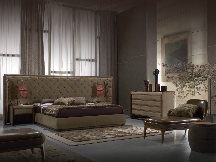 Set for bedroom leather trim in My Luxury, Ulivi