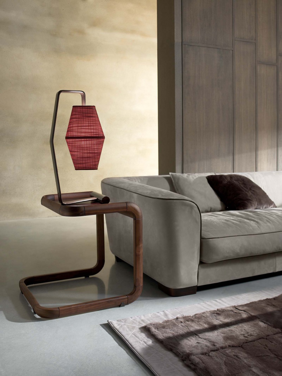 Pridivannogo table in a curved frame made of walnut Doom Luxury, Ulivi