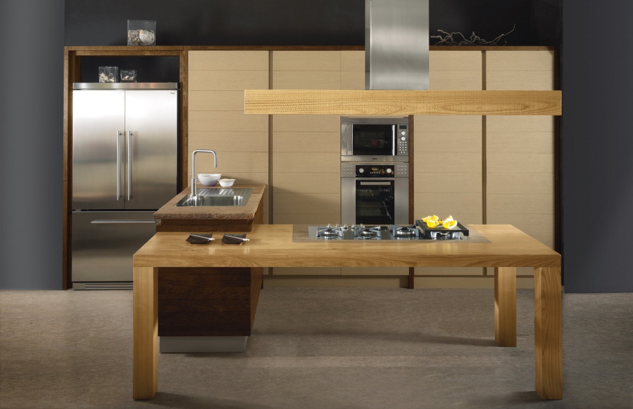 Set for the kitchen from Italian chestnut and marble Creators of Emotions, of MOD'...ART