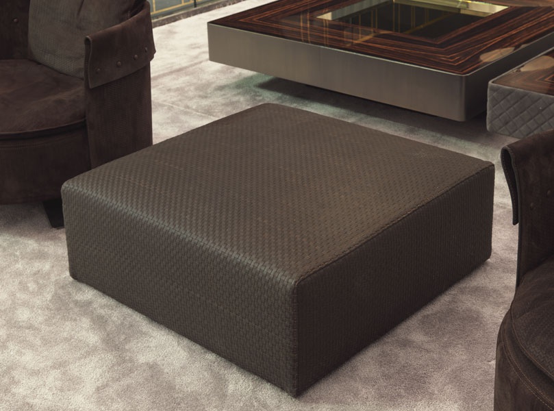 Pouf with frame in natural wood Tor Longhi