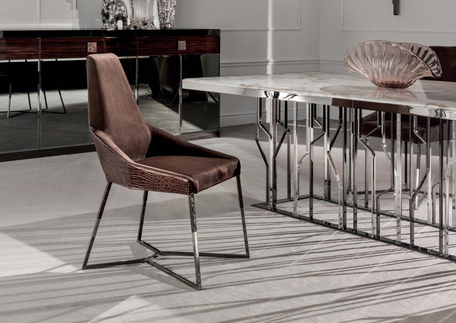 Chair with metal frame Miu, Longhi 