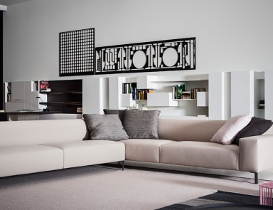 Sofa with removable fabric upholstery Boston, Pianca