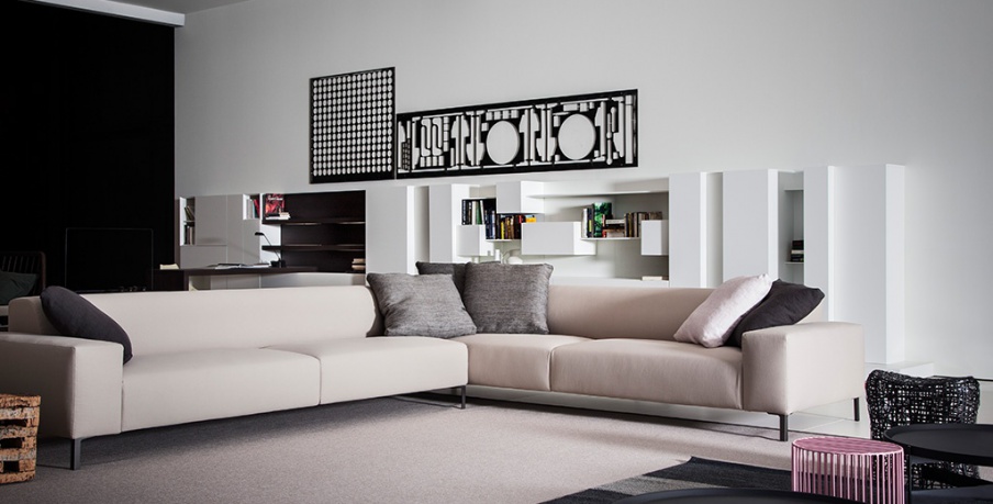 Sofa with removable fabric upholstery Boston, Pianca