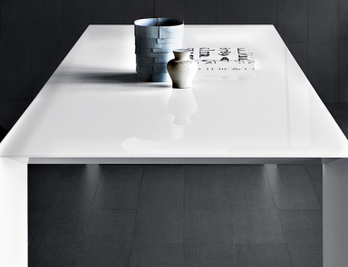 Table with chrome metal frame Magno, Pianca