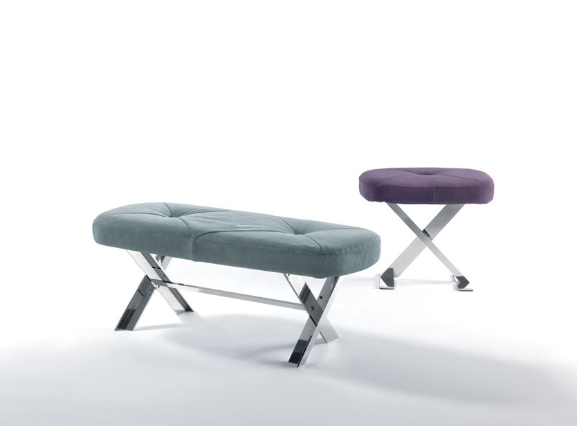 Bench with metal frame Madison, Longhi 