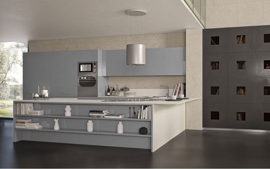 Set for the kitchen in shades of grey Theatre, MOD'...ART