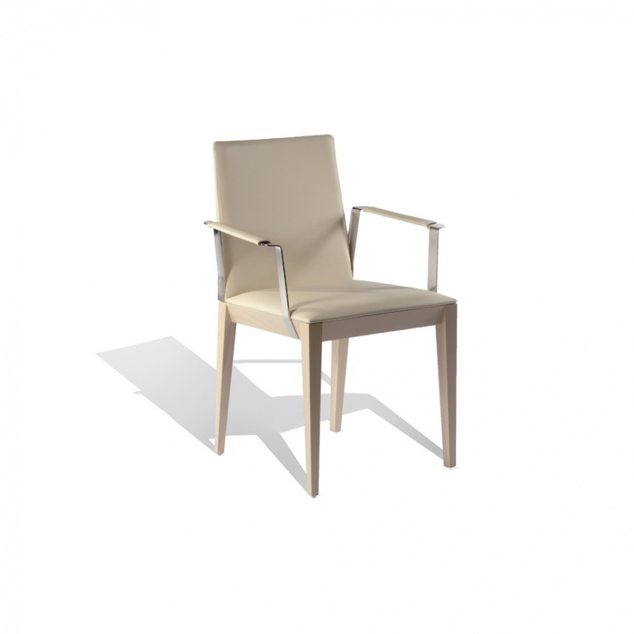 Chair with frame in natural wood Concetto, Past ... 