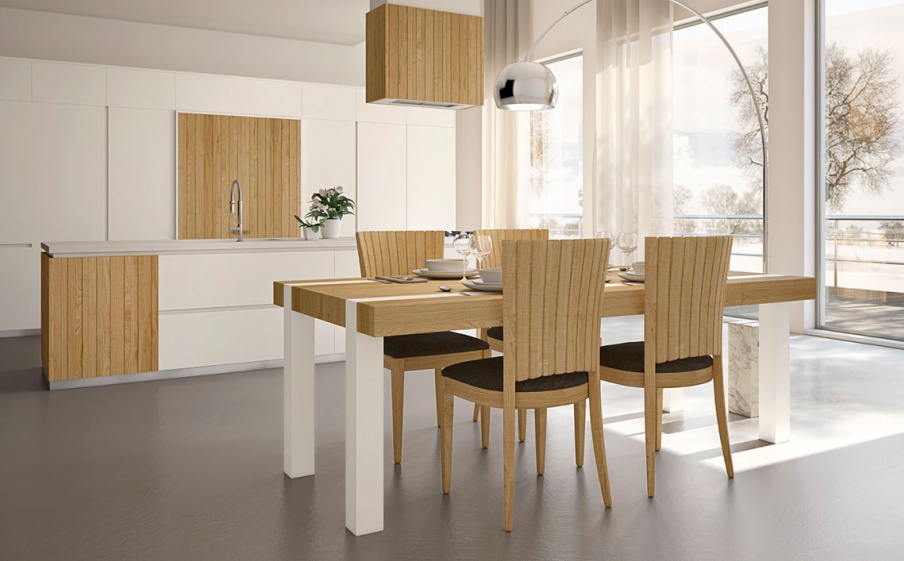 Set for the dining room in a milky color Operaprima, MOD'...ART