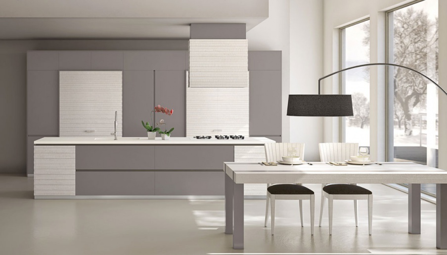 Set for the kitchen in shades of white and mocha Operaprima, MOD'...ART