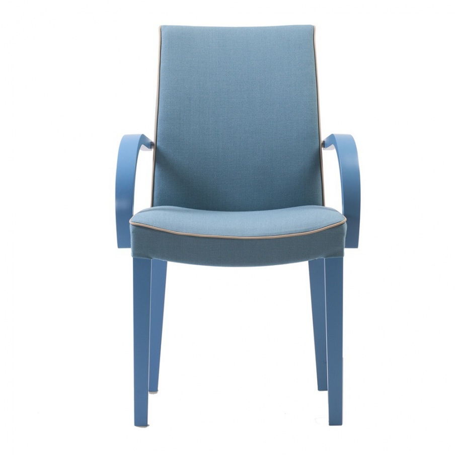 Chair with frame in natural wood Giada, Past ... 