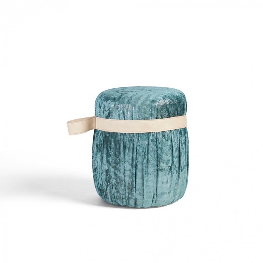 Pouf in fabric Herm, Past ... 