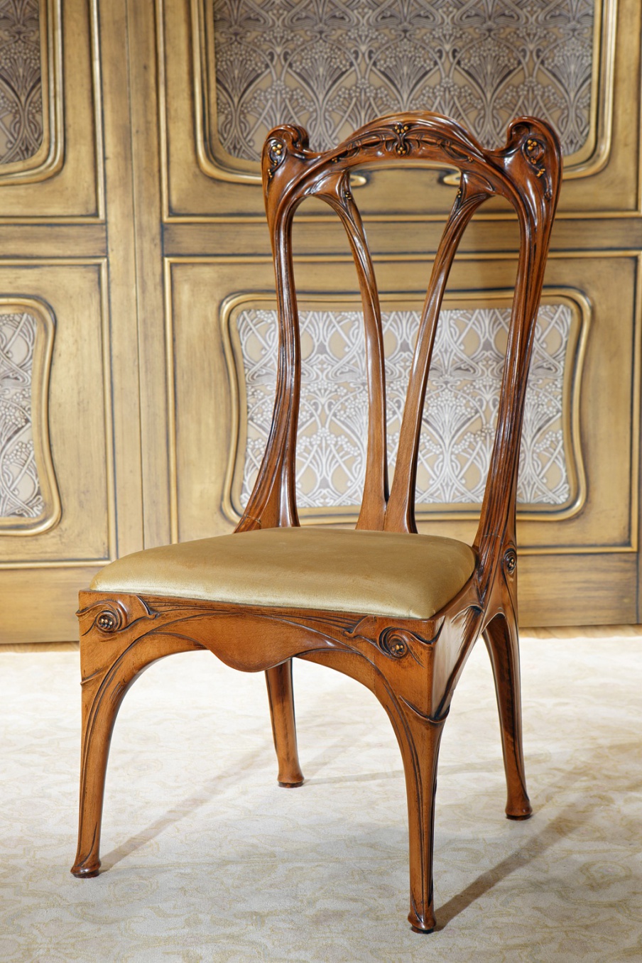 Chair with wooden frame Liberty, Medea