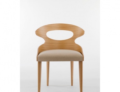 Chair with frame in natural wood Paddle, Past ... 